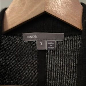 Vince Black Sleeveless Drape Vest